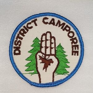 Vintage Sew on Patch: Boy Scouts of America BSA District Camporee Patch